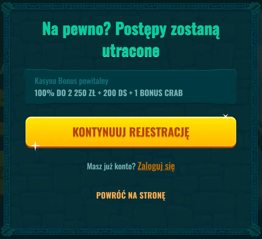 Rejestracja konta gracza